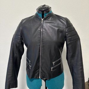 Sandro Black Leather Jacket